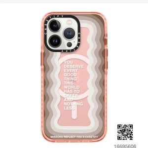 Casetify phone case (mirrors reflect you) like new box included